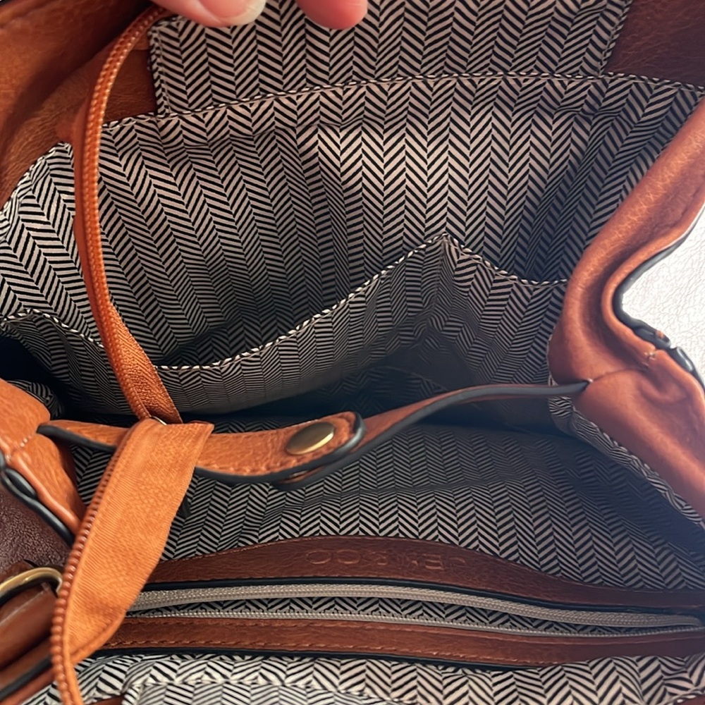 Convertible Brown/Cheetah Backpack Purse - Picture 9 of 13